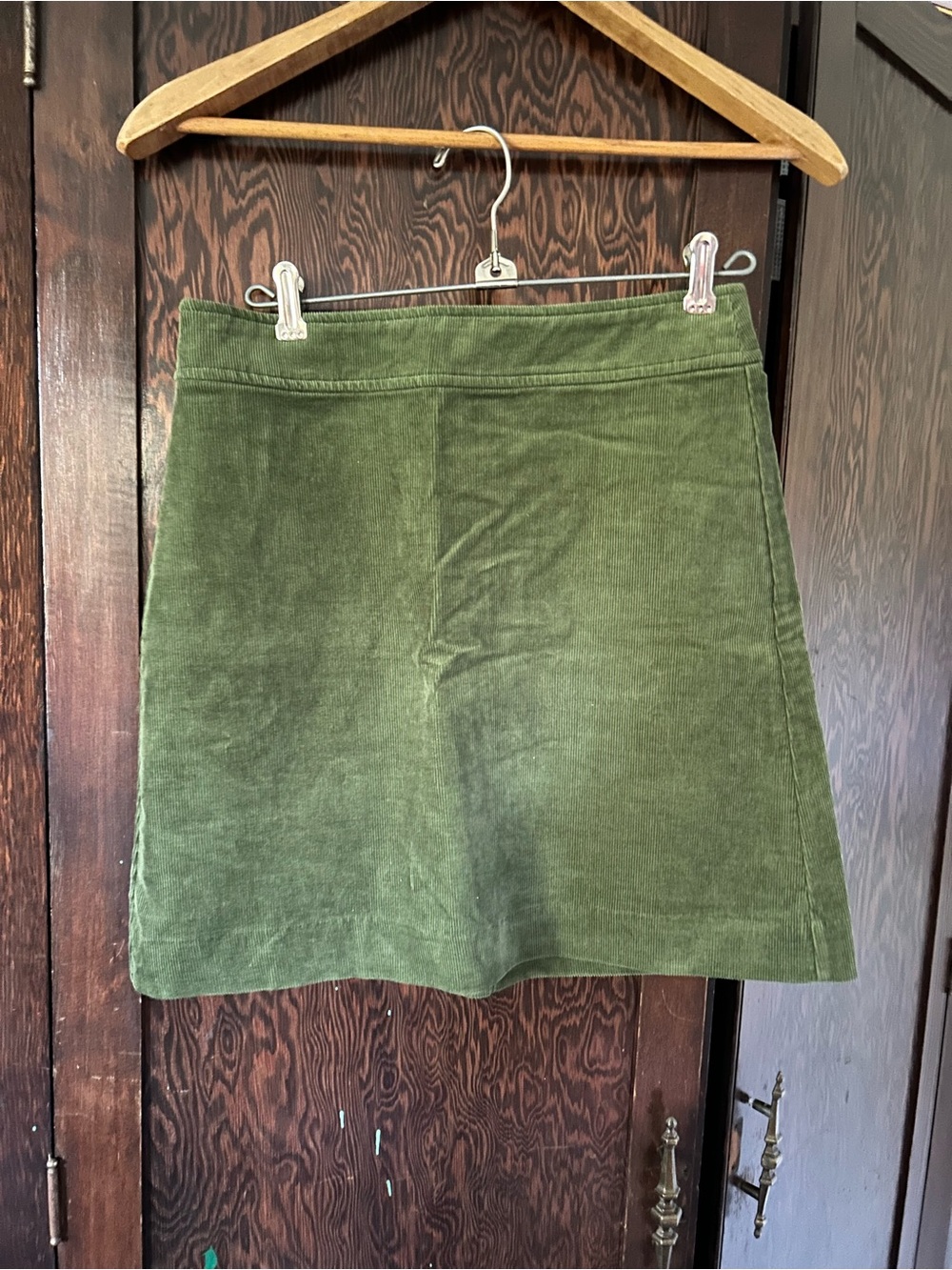 J. Crew Olive Green Corduroy Skirt